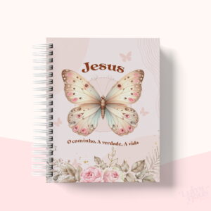 Caderno Pautado A5 Jesus com Versiculos - Png e pdf