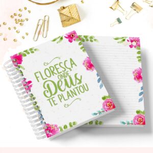 Caderno Pautado Floresça