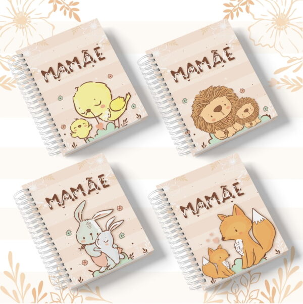 Caderno Pautado Mamãe e Vovó Animais