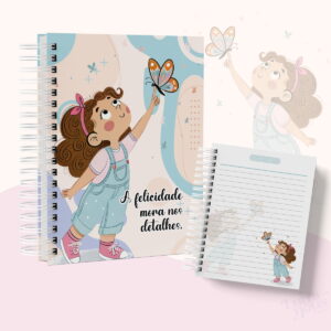 Caderno Pautado Meninas Motivacional - Arquivos Encadernação