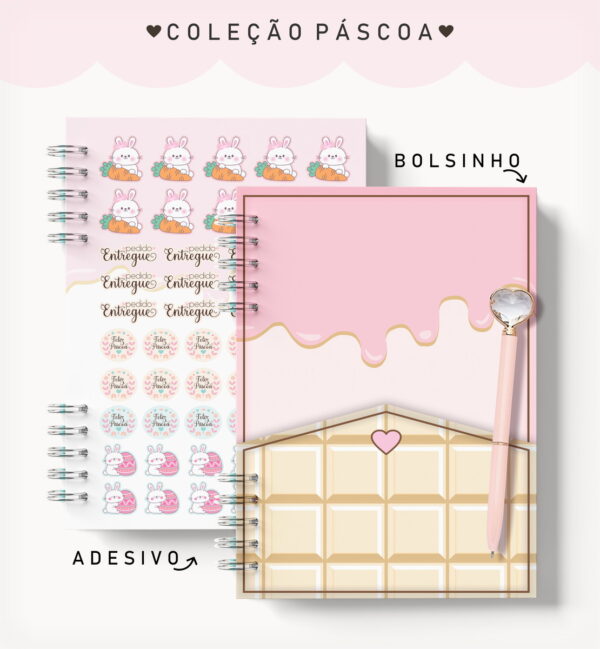 Caderno Pedidos Páscoa Coelhinha
