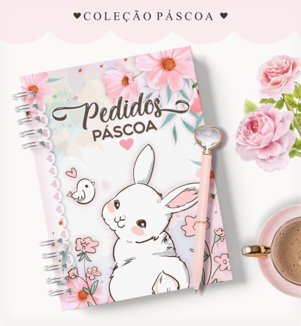 Caderno Pedidos Páscoa Coelhinha