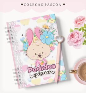 Caderno Pedidos Páscoa Floral