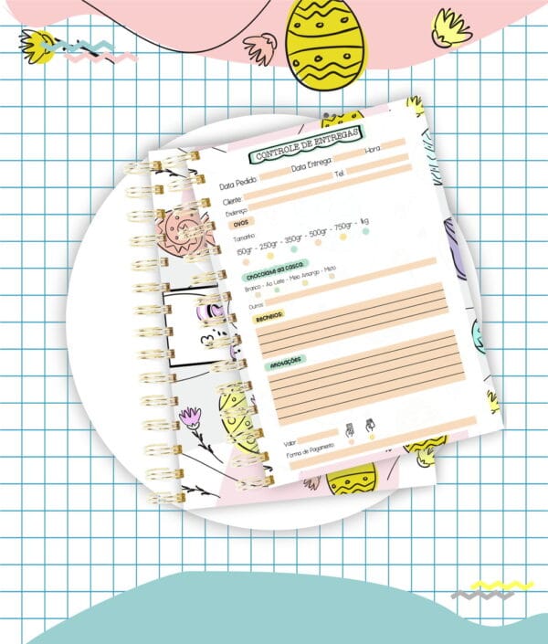 Caderno Pedidos Páscoa Mod9