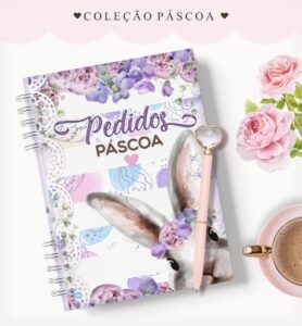 Caderno Pedidos Páscoa Roxo