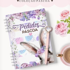 Caderno Pedidos Páscoa Roxo