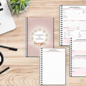 Caderno Pedidos Rosa