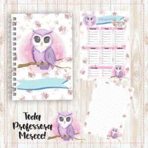 Caderno Professora Corujinha