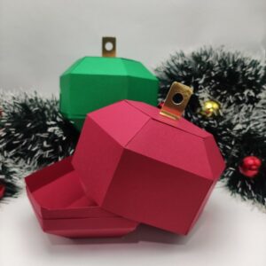Caixa Bola de Natal - pdf e Studio