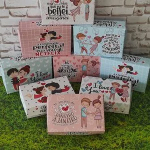 Caixas Dia dos Namorados 06 doces 20 Caixas Dia dos Namorados 06 doces