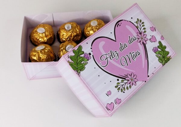 Caixinhas 6 Doces Dia das Mães