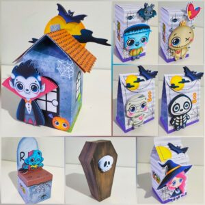 Caixinhas Personalizadas Halloween - Studio e pdf