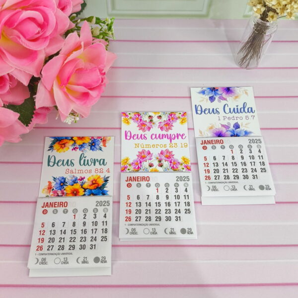 Calendário Cristão Floral 2025