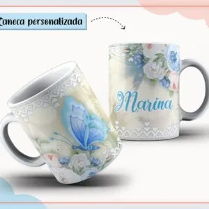 Caneca Borboleta 8 Caneca Borboleta