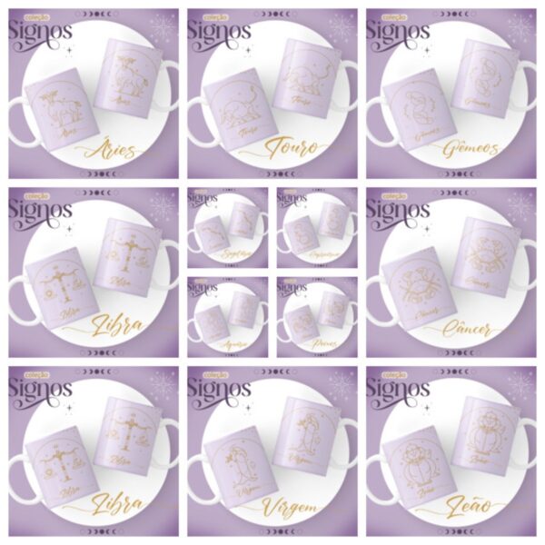 Canecas Signos Lilás