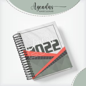 Capa Agenda Masculina Verde com Vermelho
