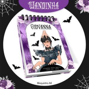 Capa Bloquinho Wandinha - Arquivo Digital 4 Capa Bloquinho Wandinha - Arquivo Digital