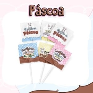 Capas para Pirulitos Páscoa Coloridos
