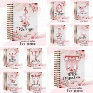 Capas Profissões Feminina Rosa 8 Capas Profissões Feminina Rosa