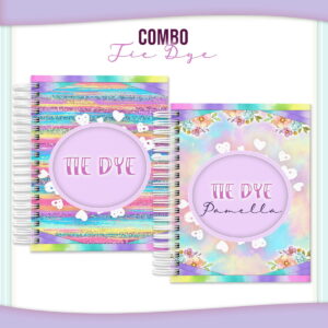 capas tie dye lilas e glitter arquivo digital papelaria