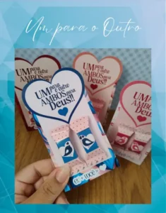 Card Balinha Namorados Um para o Outro em PDF para Download