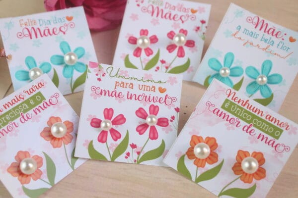 Card Brincos Flor Dia Das Maes 3
