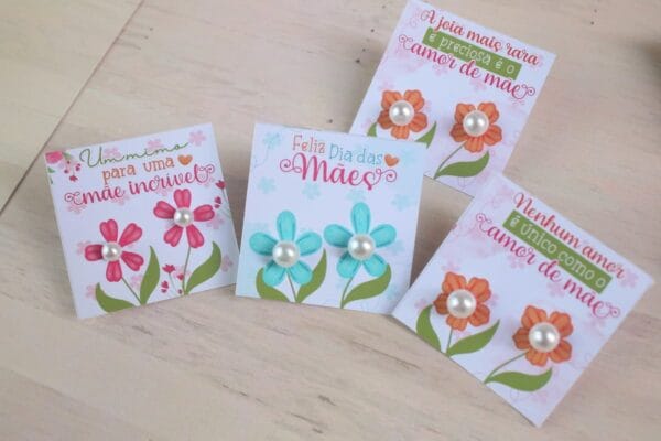 Card Brincos Flor Dia Das Maes 4