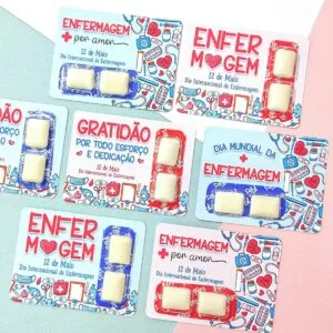 Card Chiclete Dia Dia do Enfermeiro 5 Card Chiclete Dia Dia do Enfermeiro
