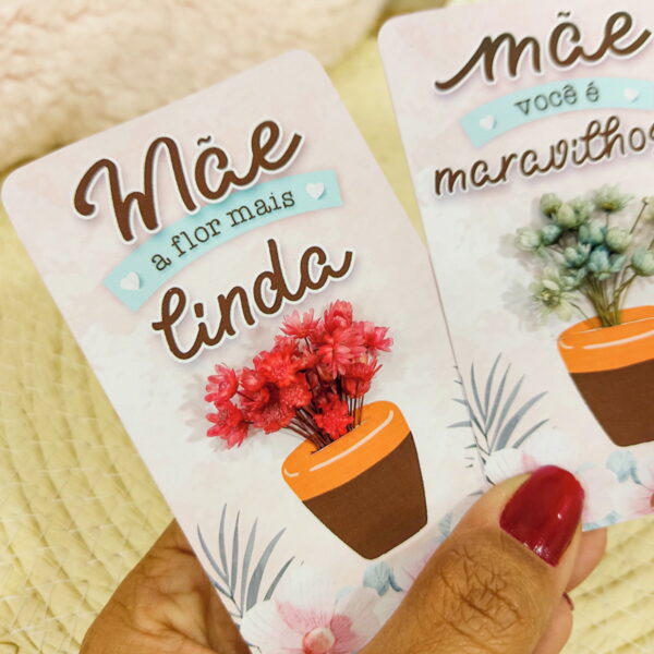 Card com Florzinha Dia das Mães