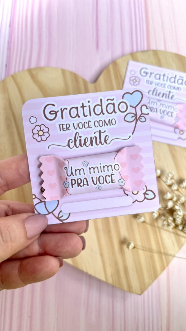 Card e Balinha Mimos Clientes