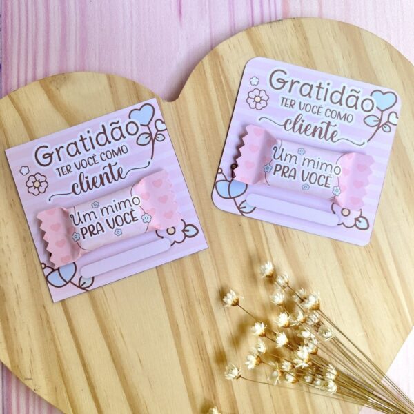 Card e Balinha Mimos Clientes