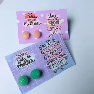 Card Fofos Brincos Mulheres 20 Card Fofos Brincos Mulheres