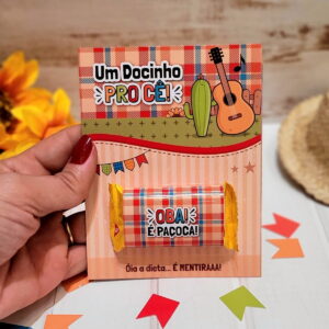 Card Paçoca Festa Junina - Png e pdf