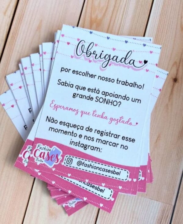 Cartão de Agradecimento Cliente