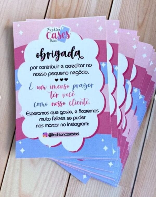 Cartão de Agradecimento Cliente