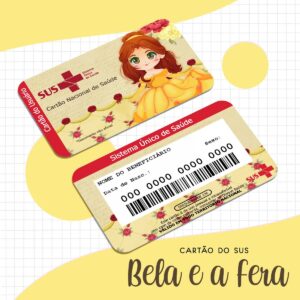 Cartão Sus A Bela e a Fera