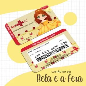 Cartão Sus A Bela e a Fera 25 Cartão Sus A Bela e a Fera