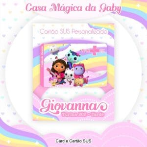Cartão Sus a Casa Mágica da Gabby