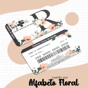 Cartão Sus Adulto Alfabeto Floral