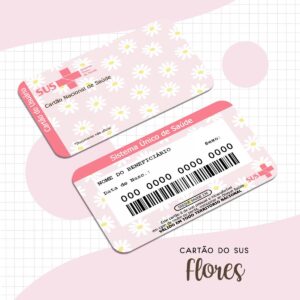 Cartão Sus Adulto Flores