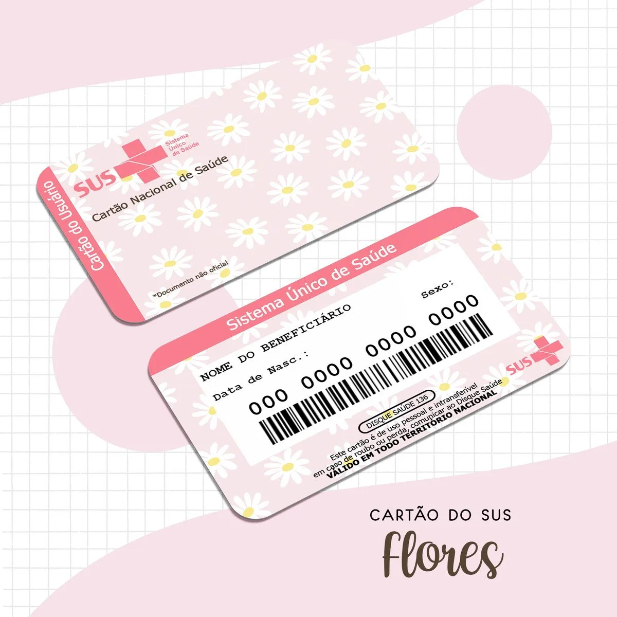 Cartão Sus Adulto Flores 1 Cartão Sus Adulto Flores
