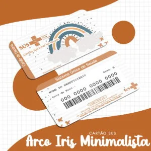 Cartão Sus Arco Íris Minimalista Menino 6 Cartão Sus Arco Íris Minimalista Menino