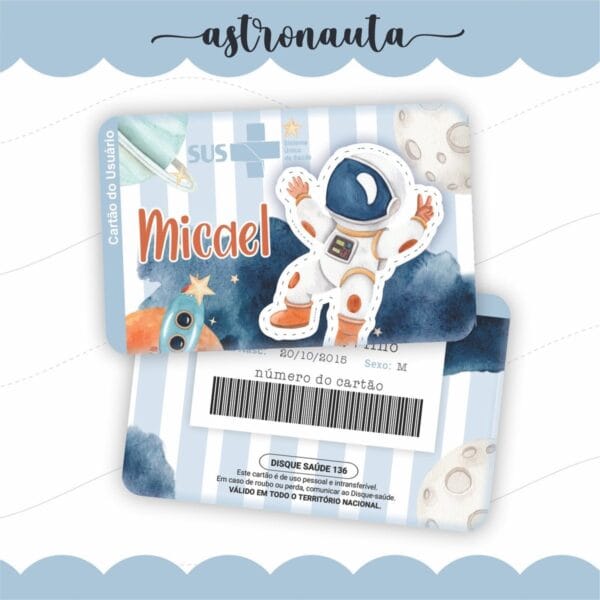 Cartão Sus Astronauta