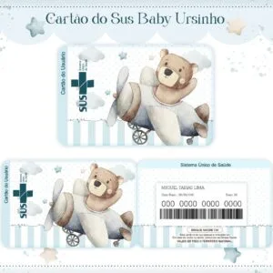 Cartão Sus Baby Urso 3 Cartão Sus Baby Urso