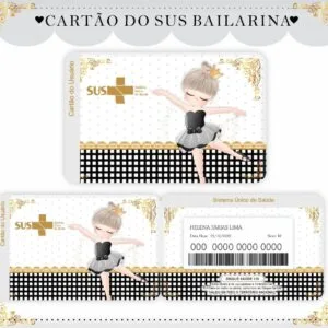 Cartão Sus Bailarina Black 6 Cartão Sus Bailarina Black
