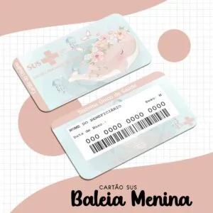 Cartão Sus Baleia Menina 7 Cartão Sus Baleia Menina