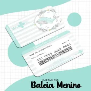 Cartão Sus Baleia Menino 10 Cartão Sus Baleia Menino