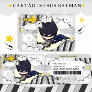 Cartão Sus Batman 30 Cartão Sus Batman