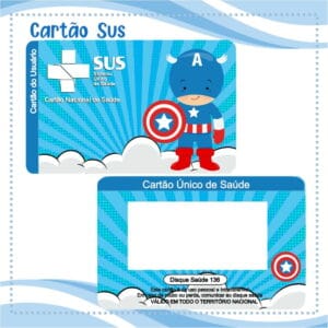 Cartão Sus Capitão América Cute