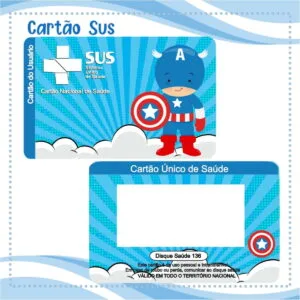 Cartão Sus Capitão América Cute 10 Cartão Sus Capitão América Cute